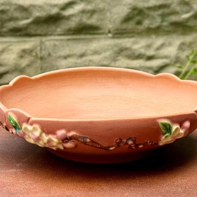 Roseville Pottery Apple Blossom Pink Bowl