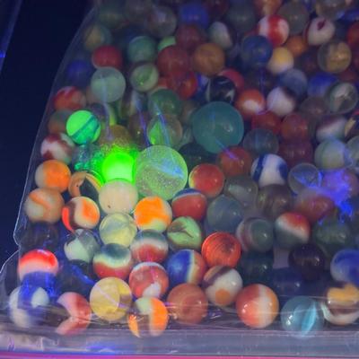 Marbles Shown In A Gallon Ziploc Bag #1