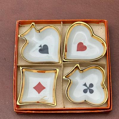 Vintage Limoges Card Dishes