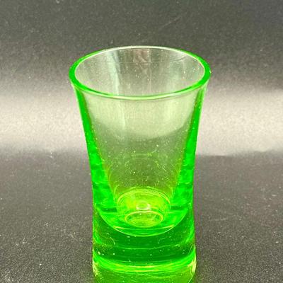 Uranium Glass Shot Glass
