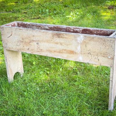 Vintage Wood & Metal Planter