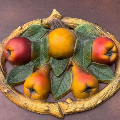 Chalkware Fruit Wall Hanging 