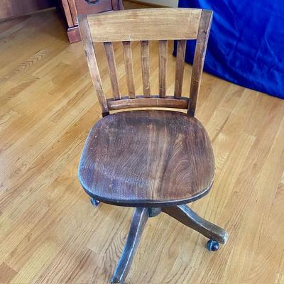 Sale Photo Thumbnail #26: vintage wood desk chair