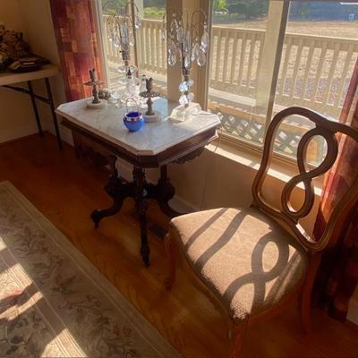 Sale Photo Thumbnail #8: marble top table