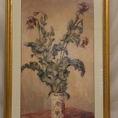 Framed Print Purple Poppies