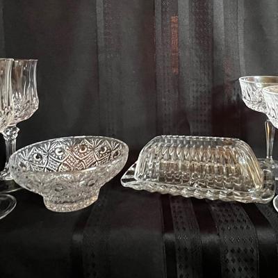 Cut Crystal Dining Set: 8pcs