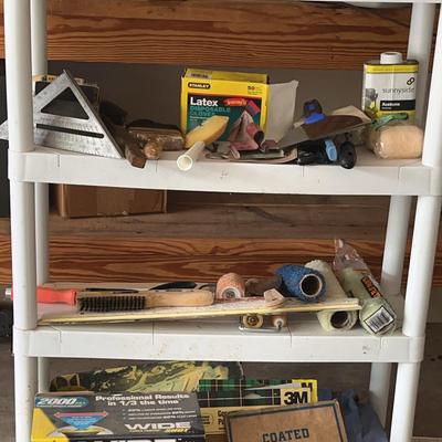 Painting Supplies And Shelf