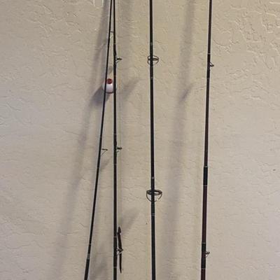 Fishing Rods, Reels, and Bait Canteen