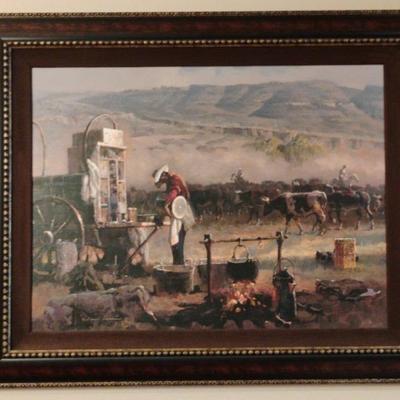 “Cattle Drive” Canvas Art Signed By Artist