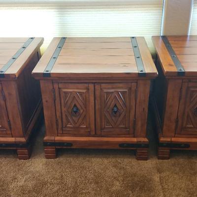 Three Beautiful Aolid Wood End Tables