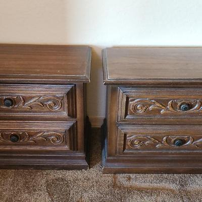 Vintage American Furniture 2 Drawer Nightstands