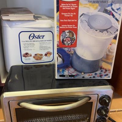 Kitchen Aid Conventional Oven, Rival Ice Cream Maker, Oster Bread Machine 