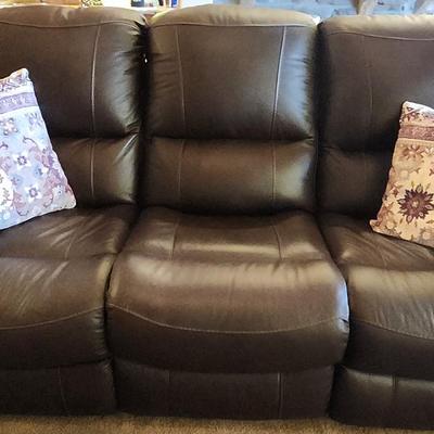 Ashley Furnishings Brown Electric Reclining Sofa #1