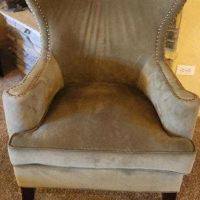 Nailhead Wingback Chair - Mossy Green