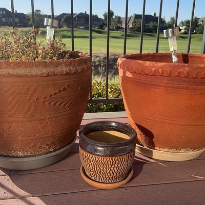 Large Terracotta Planters and Small(er) Clay Planter