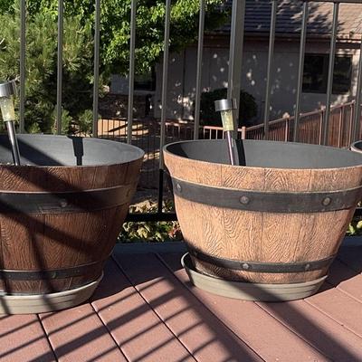  Nice Rubber Planters with Solar Lights