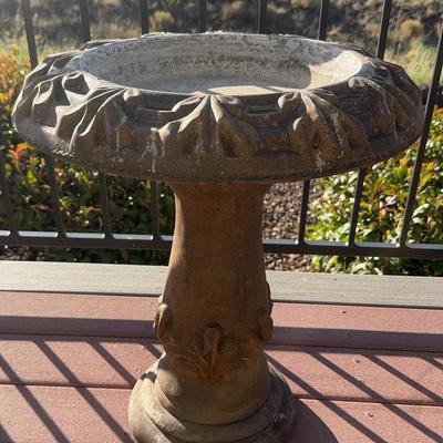 Heavy Cement/Plaster Birdbath