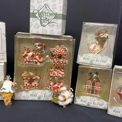 Charming Tails By Fitz And Floyd Christmas Ornaments – Original Boxes Available