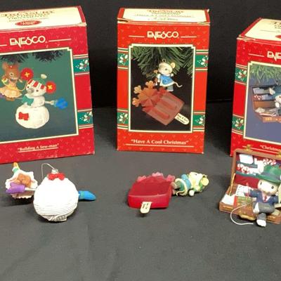 Enesco Christmas Ornaments – Featuring "Building a Sew-Man"