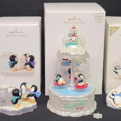 Hallmark Keepsake Penguin Party – Featuring Spinning Ice Skating Rink Ornament