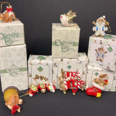 Seven Christmas Ornaments By Charming Tails – Original Boxes Available