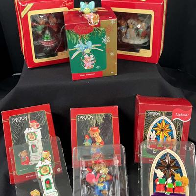 Christmas Ornaments From Carlton Collection Featuring A Lighted Ornament