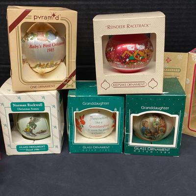 Vintage Hallmark & Enesco Christmas Ornaments Featuring “Baby’s First Christmas 1985”