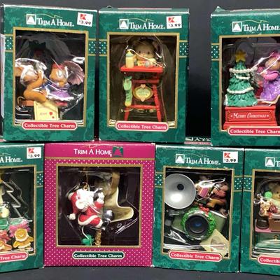 Trim A Home Collectible Tree Charms – Set Of 7 Adorable Ornaments