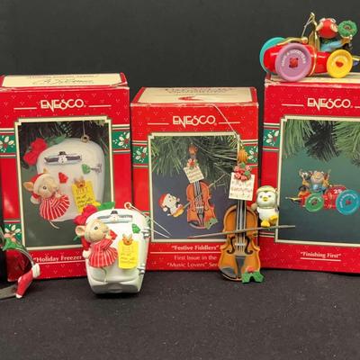 Enesco Christmas Ornament Collection Featuring "Gramma's Fiddle Griddle"