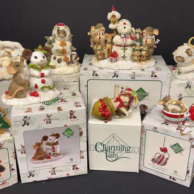Christmas Ornaments And Figurines By Charming Tails – Original Boxes Included
