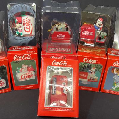 Coca-Cola Holiday Ornaments – Featuring “The Pause That Refreshes” Vending Machine