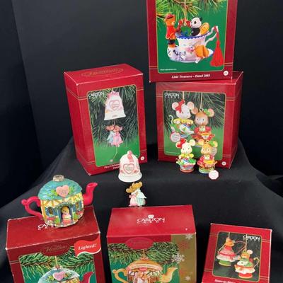 Carlton Heirloom Lighted Teapot Ornament “Sister – Dated 2003” with Family Keepsakes