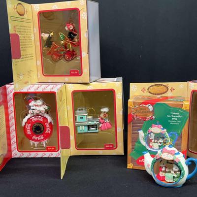 Charming Keepsake Ornament Collection – Featuring Coca-Cola Polar Bear Ice Cream Float