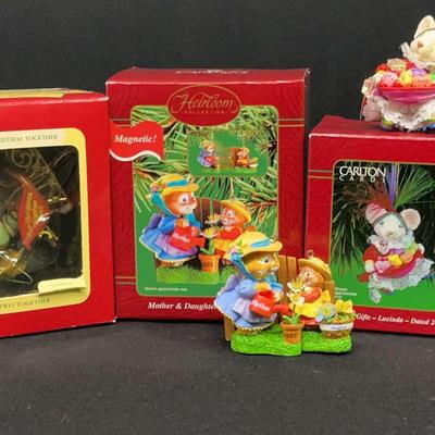 Carlton Cards & American Greetings Christmas Ornament Lot – Unique Vintage Holiday Decor