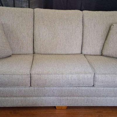 Lancer Furniture Sofa in Fandango Linen with Accent Pillows