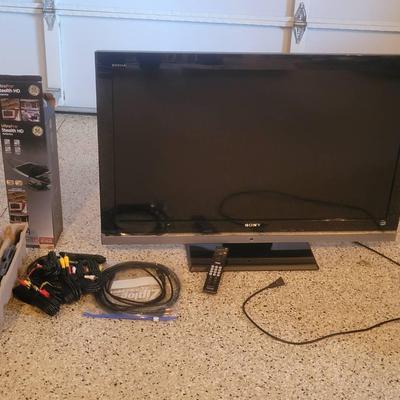 Sony 40" TV with Remote and Accessories