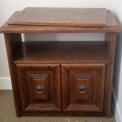 Wooden Swivel Top TV Stand