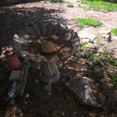 Sale Photo Thumbnail #36: Large bird bath concrete