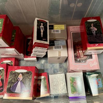 Loads of Barbie ornaments 