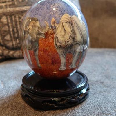 Painted Ostridge egg