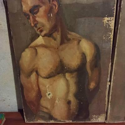 Original Painting Of A Nude Male