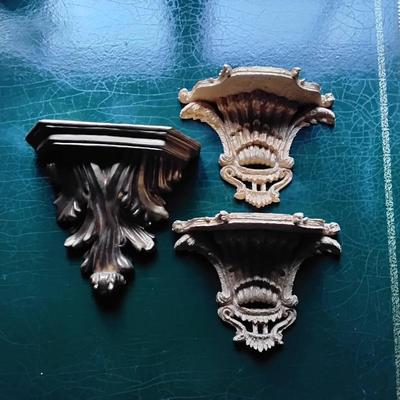 Lot Of Three Corbel Wall Shelves
