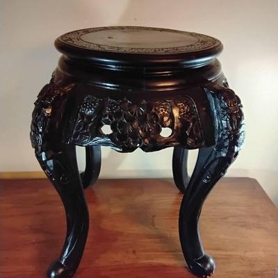 Small Ornate Japanese Side Table 
