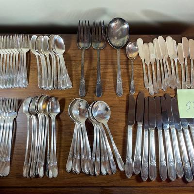 Set Of Silver Plated Flatware By Wm. Rogers
