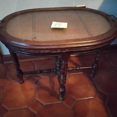 Small Side Table With Glass Tray Top