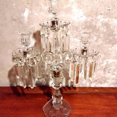 Large Crystal Candelabra