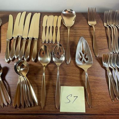 Set Of Gold Toned Flatware