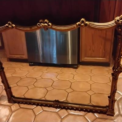 Vintage Rectangular Gold Mirror