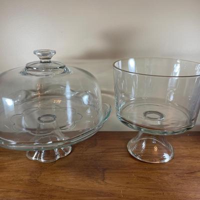 Trifle Dish And Covered Cake Stand