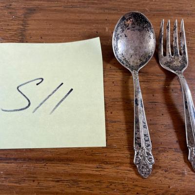 Sterling Silver Child’s Fork And Spoon